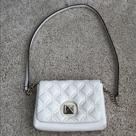 Leather quilted crossbody in cream by Kate Spade - Picture 1 of 3
